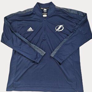 Adidas NHL Tampa Bay Lightning Team Training Quarter‑Zip Pullover – Navy